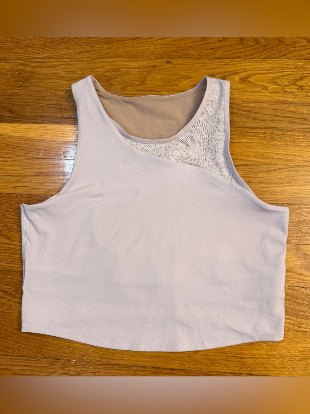 Athleta Light Lilac with Lace Crop Top Bra - Size Small/Medium